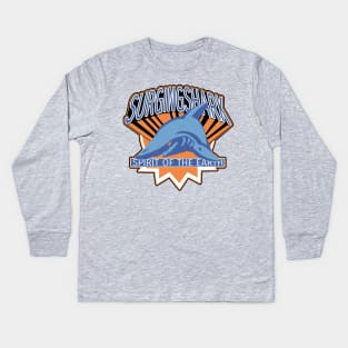 Surging Shark Spirit Kids Long Sleeve T-Shirt